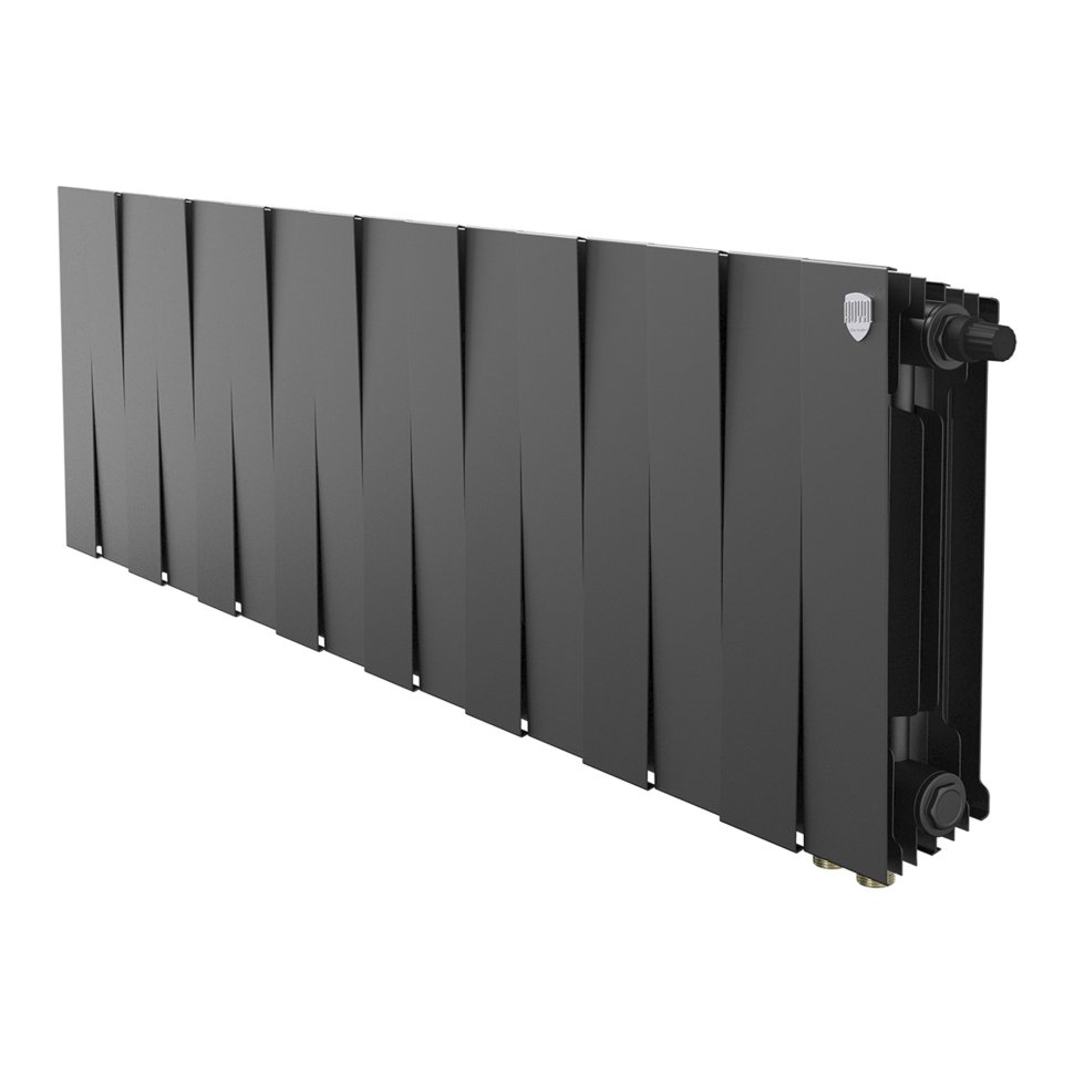 Биметаллический радиатор отопления Royal Thermo PianoForte 300 черный VR80 16 секций
